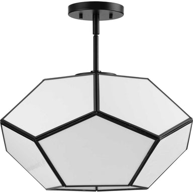 Progress Canada - Three Light Flush Mount - Latham - Matte Black- Union Lighting Luminaires Decor