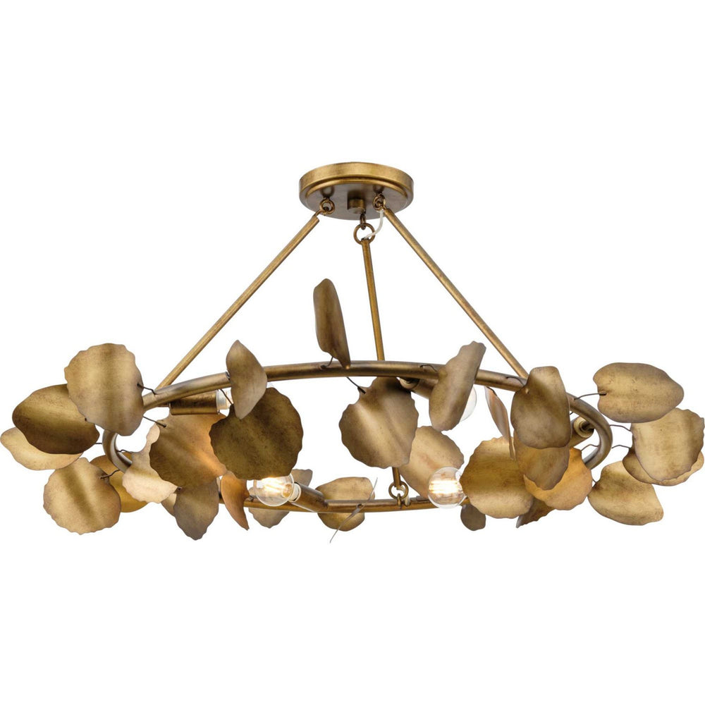 Progress Canada - Six Light Flush Mount - Laurel - Gold Ombre- Union Lighting Luminaires Decor