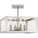 Progress Canada - Four Light Semi-Flush Mount - Hillcrest - Brushed Nickel- Union Lighting Luminaires Decor