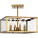 Progress Canada - Four Light Semi-Flush Mount - Hillcrest - Vintage Brass- Union Lighting Luminaires Decor