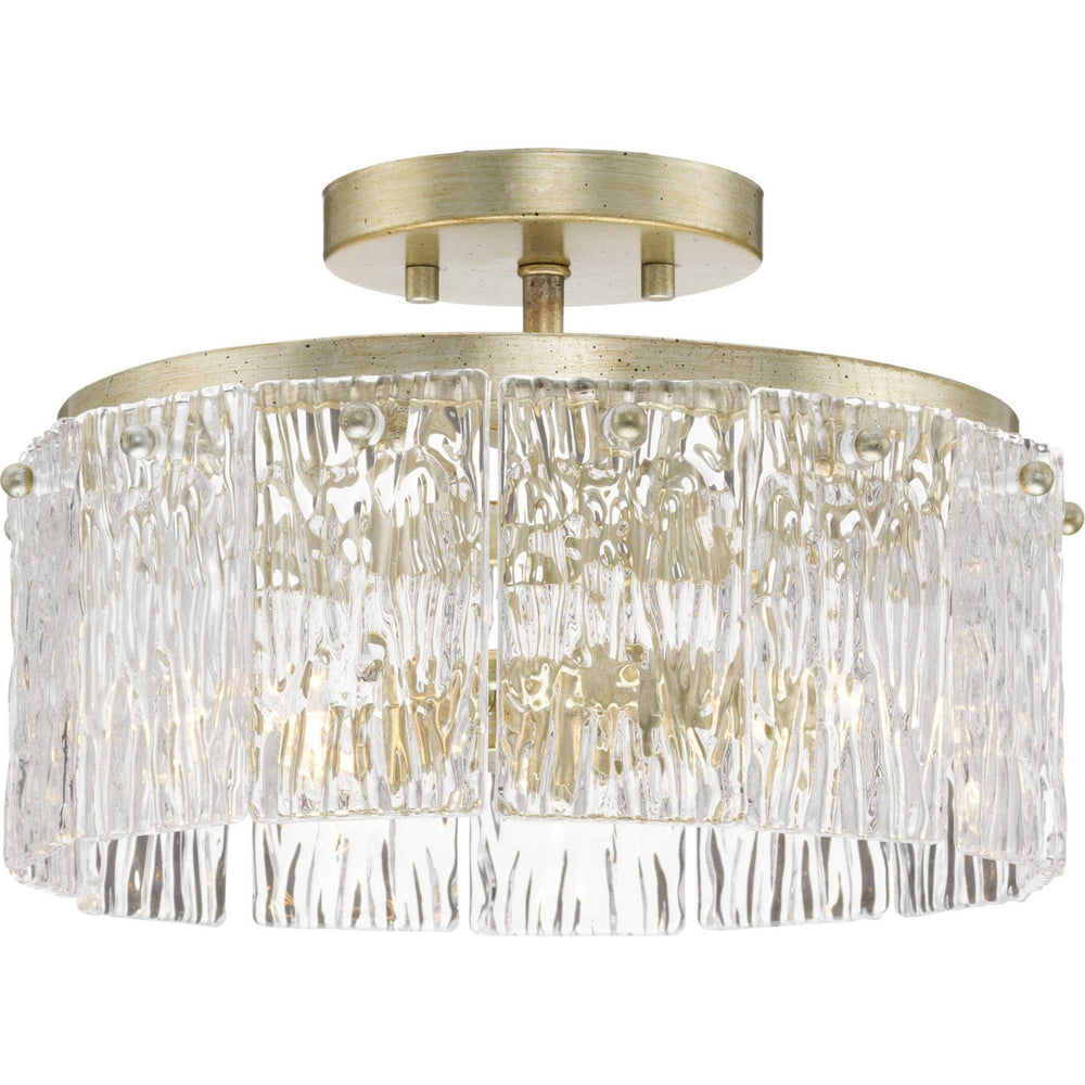 Progress Canada - Two Light Flush Mount - Chevall - Gilded Silver- Union Lighting Luminaires Decor