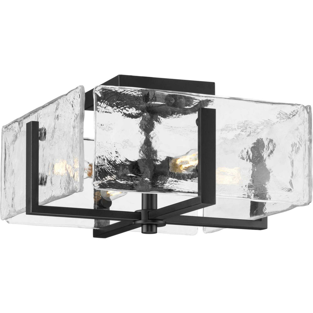 Progress Canada - Four Light Flush Mount - Rivera - Matte Black- Union Lighting Luminaires Decor