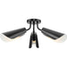 Progress Canada - Three Light Flush Mount - Cornett - Matte Black- Union Lighting Luminaires Decor