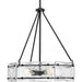 Progress Canada - Four Light Chandelier - Rivera - Matte Black- Union Lighting Luminaires Decor
