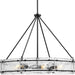 Progress Canada - Six Light Chandelier - Rivera - Matte Black- Union Lighting Luminaires Decor