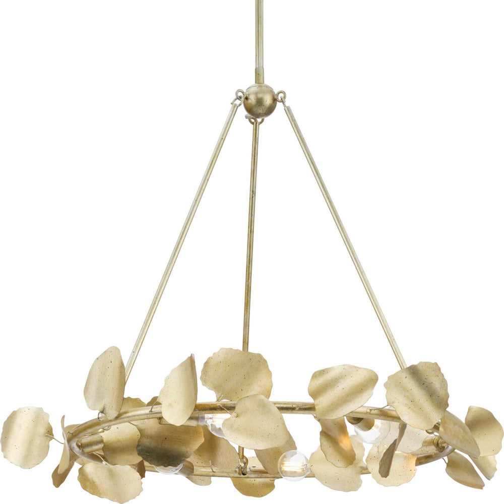 Progress Canada - Six Light Chandelier - Laurel - Gilded Silver- Union Lighting Luminaires Decor