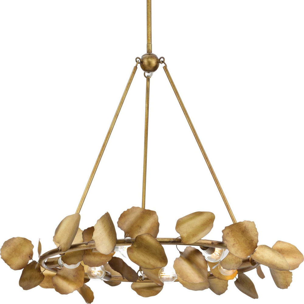 Progress Canada - Six Light Chandelier - Laurel - Gold Ombre- Union Lighting Luminaires Decor