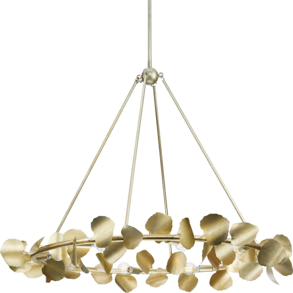 Progress Canada - Eight Light Chandelier - Laurel - Gilded Silver- Union Lighting Luminaires Decor