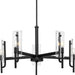 Progress Canada - Five Light Chandelier - Rivera - Matte Black- Union Lighting Luminaires Decor