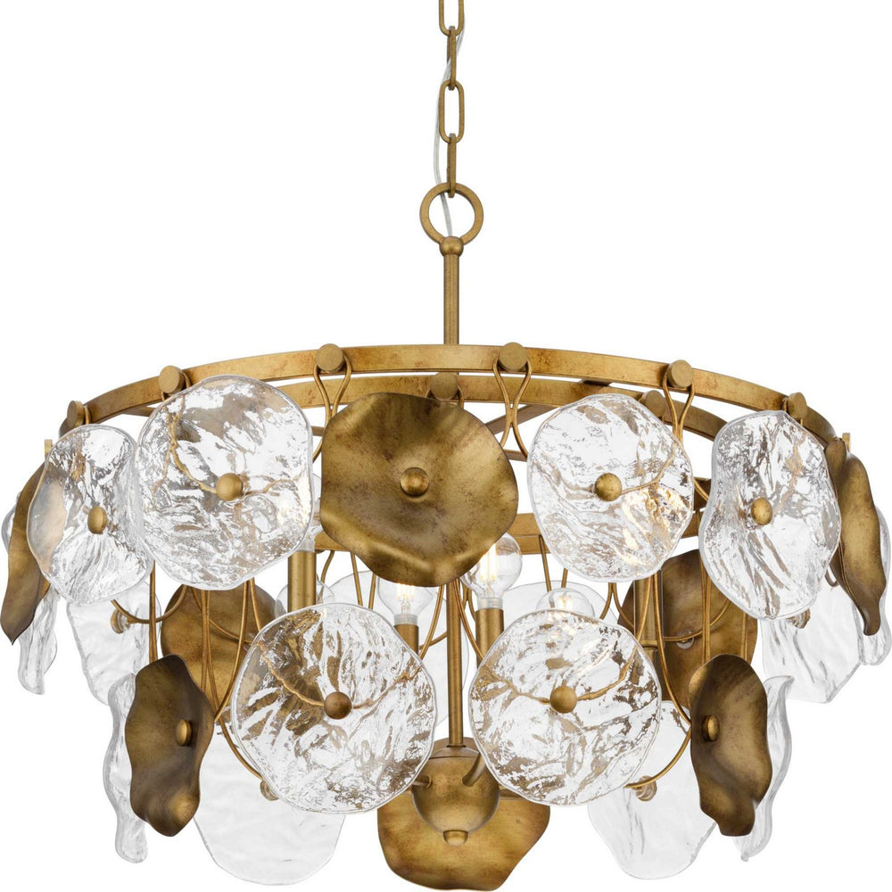 Progress Canada - Six Light Chandelier - Loretta - Gold Ombre- Union Lighting Luminaires Decor