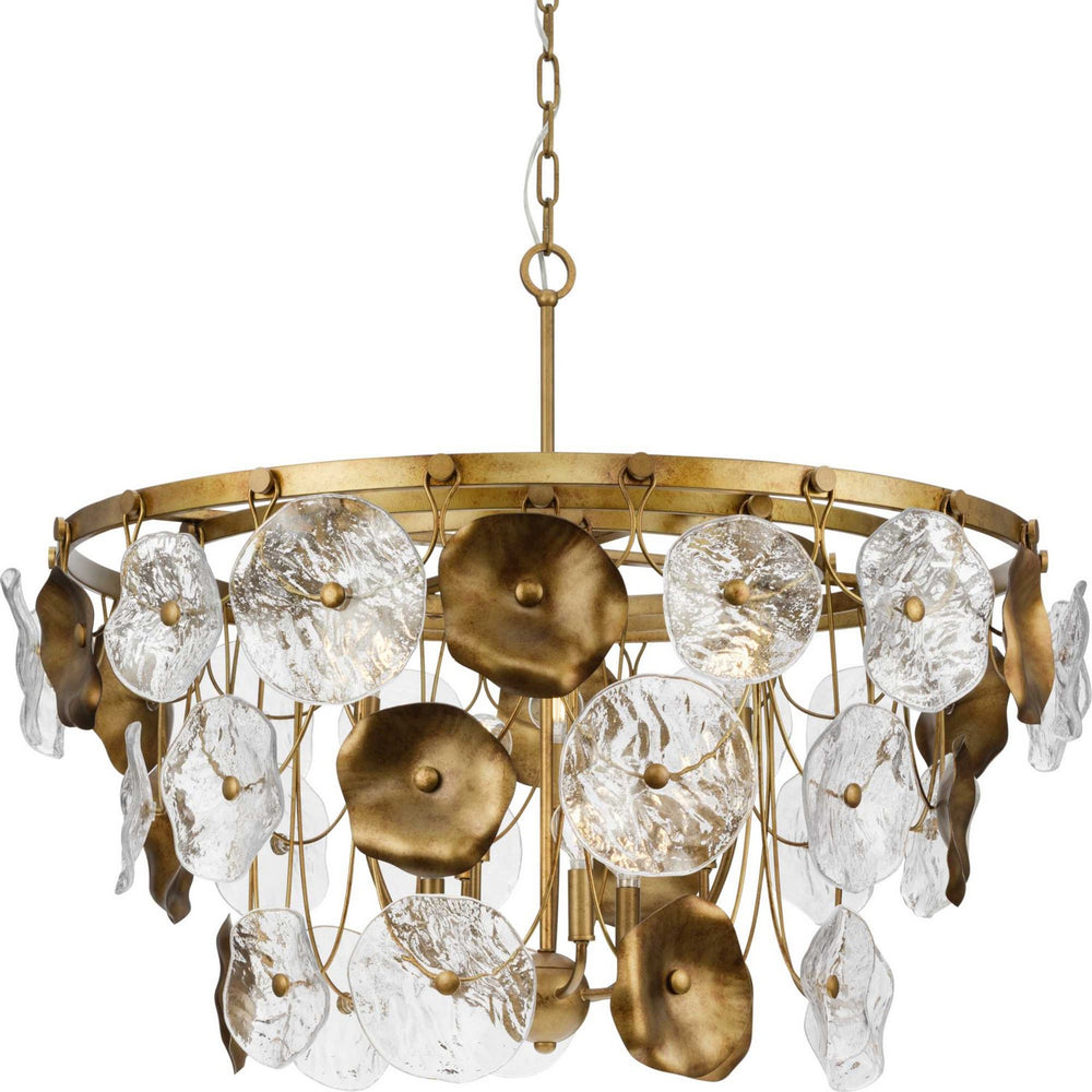 Progress Canada - Nine Light Chandelier - Loretta - Gold Ombre- Union Lighting Luminaires Decor