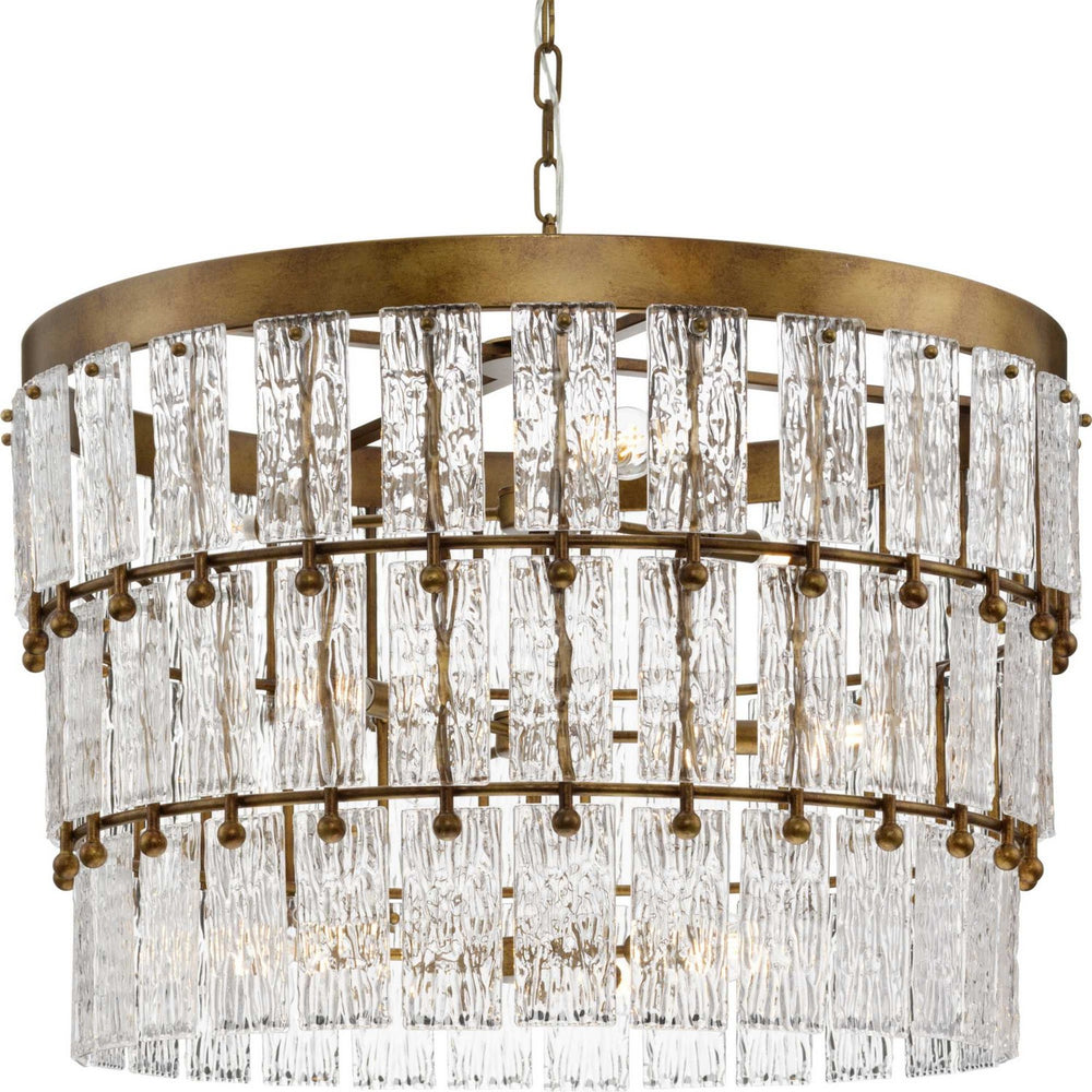 Progress Canada - Nine Light Chandelier - Chevall - Gold Ombre- Union Lighting Luminaires Decor