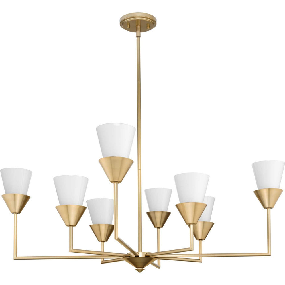 Progress Canada - Eight Light Chandelier - Pinellas - Soft Gold- Union Lighting Luminaires Decor