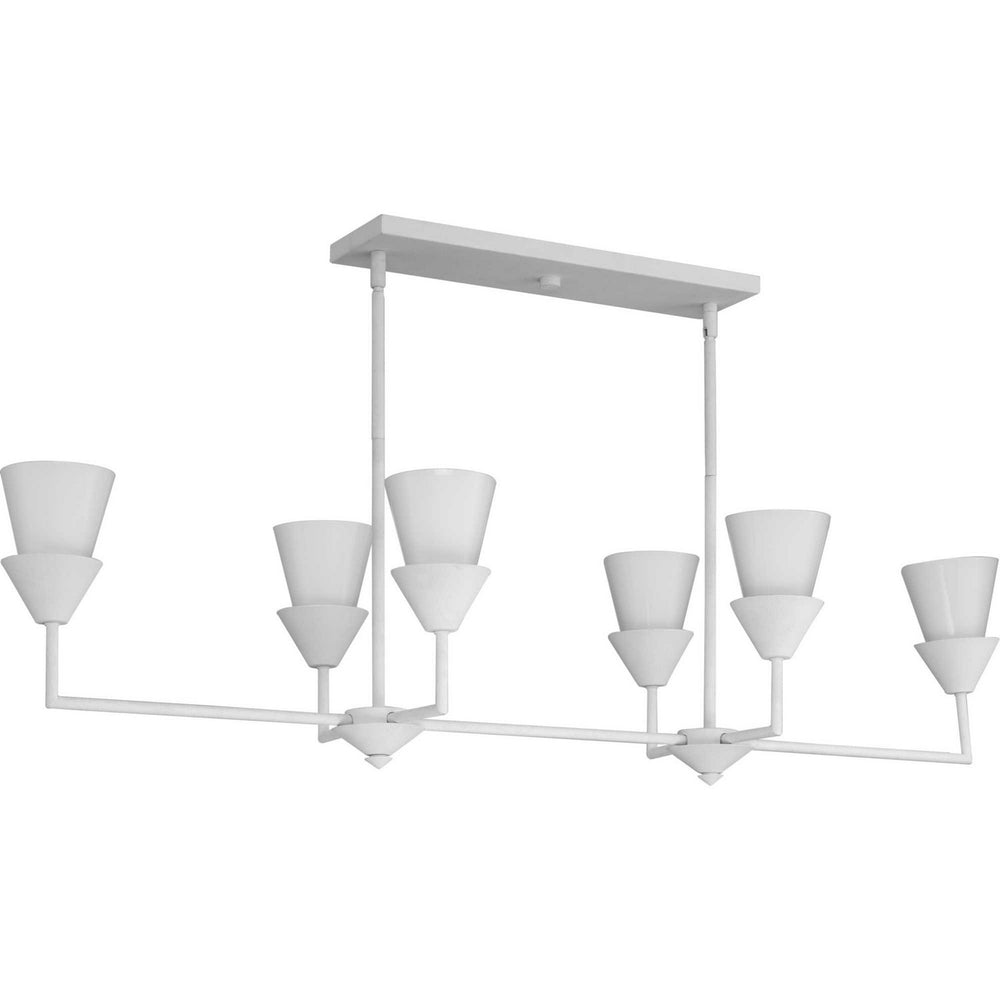 Progress Canada - Six Light Island Pendant - Pinellas - White Plaster- Union Lighting Luminaires Decor