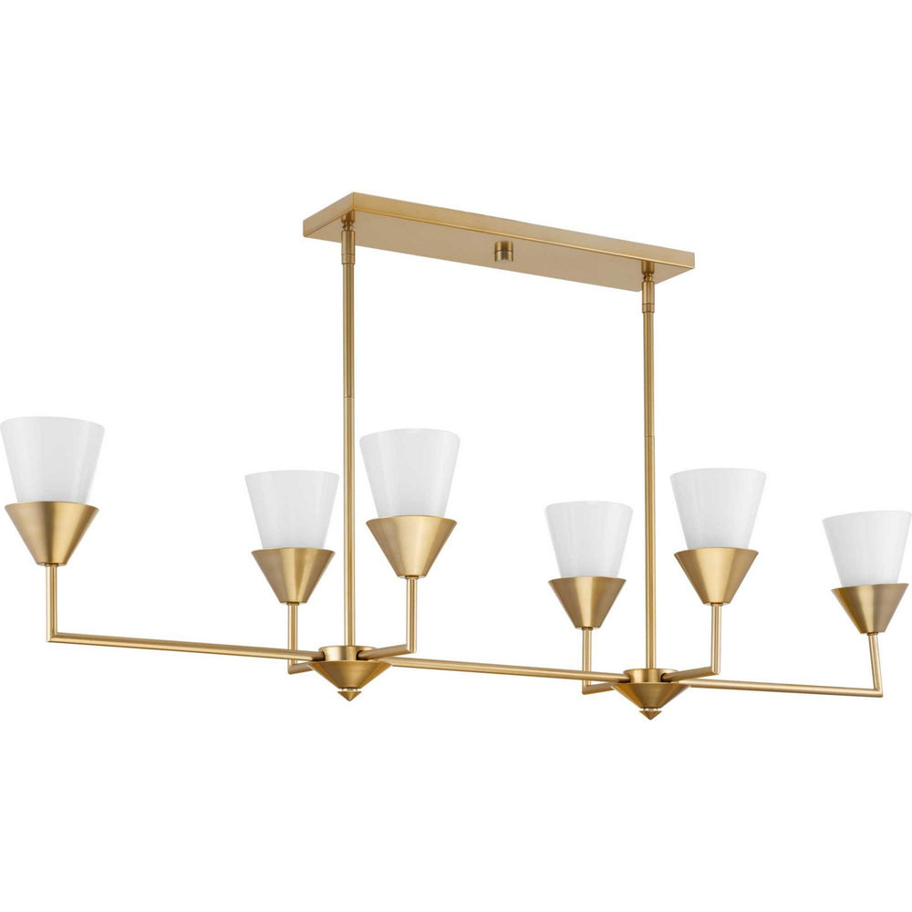 Progress Canada - Six Light Island Pendant - Pinellas - Soft Gold- Union Lighting Luminaires Decor