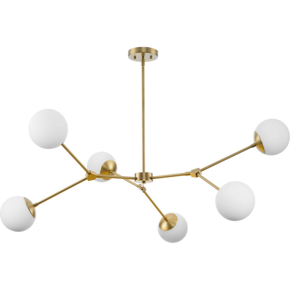Progress Canada - Six Light Chandelier - Haas - Brushed Bronze- Union Lighting Luminaires Decor