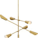 Progress Canada - Six Light Chandelier - Cornett - Brushed Gold- Union Lighting Luminaires Decor