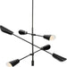 Progress Canada - Six Light Chandelier - Cornett - Matte Black- Union Lighting Luminaires Decor