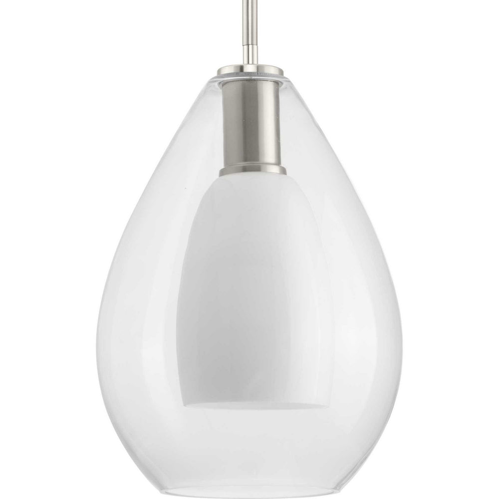 Progress Canada - One Light Pendant - Carillon - Brushed Nickel- Union Lighting Luminaires Decor