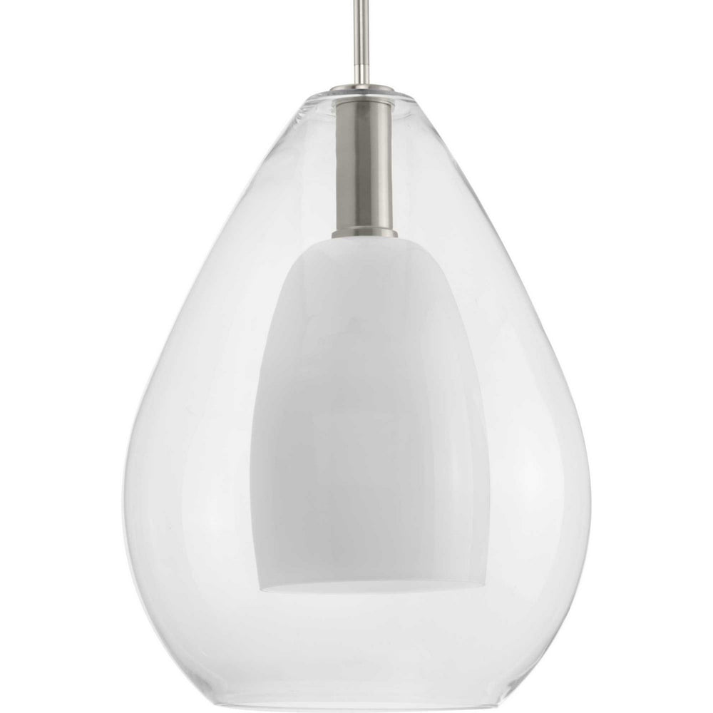 Progress Canada - One Light Pendant - Carillon - Brushed Nickel- Union Lighting Luminaires Decor