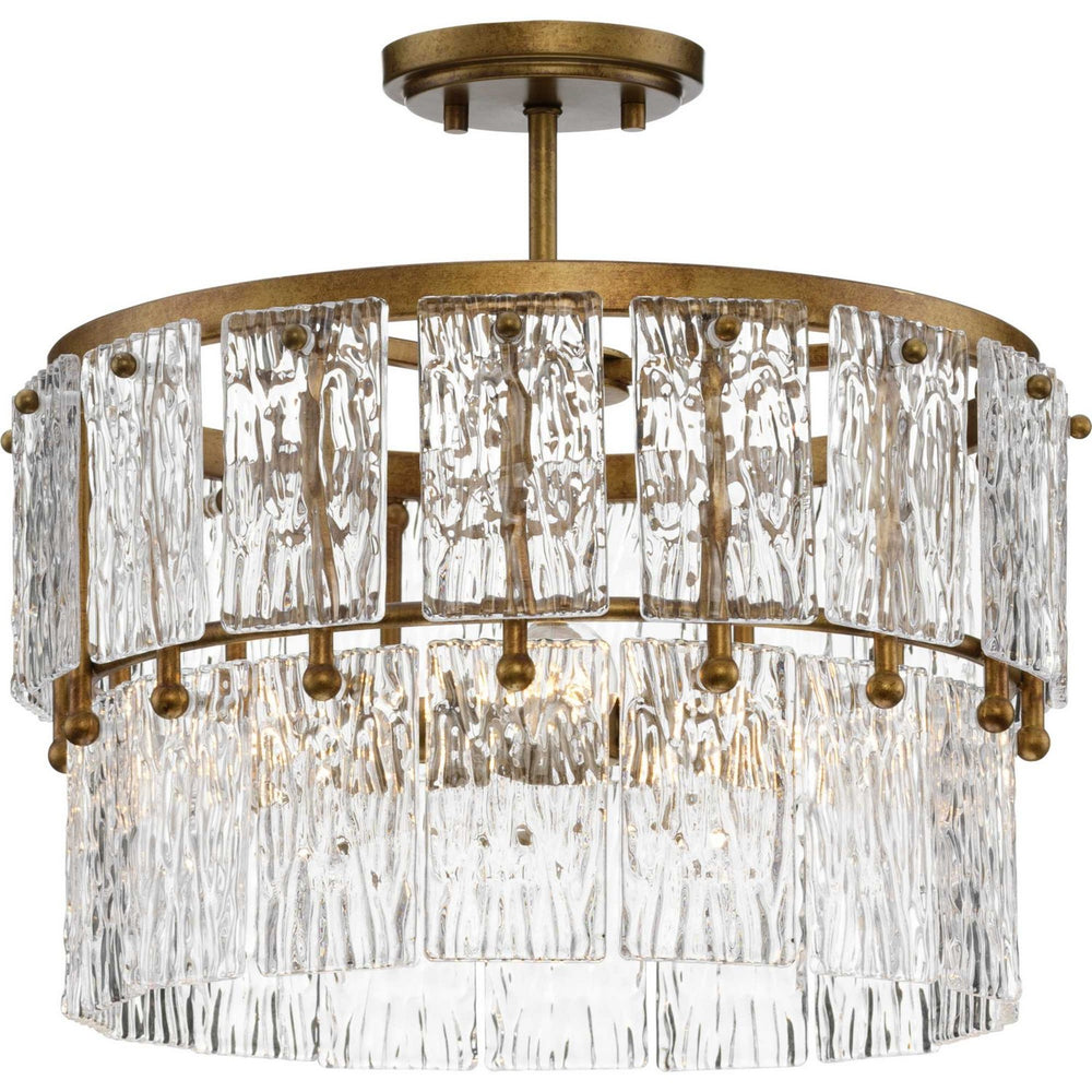 Progress Canada - Three Light Pendant - Chevall - Gold Ombre- Union Lighting Luminaires Decor
