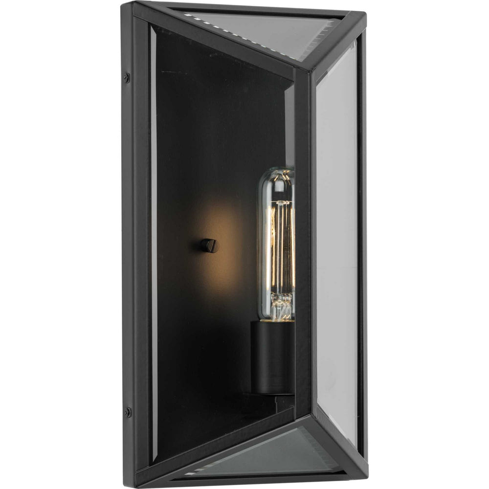 Progress Canada - One Light Outdoor Wall Lantern - Bristol - Matte Black- Union Lighting Luminaires Decor