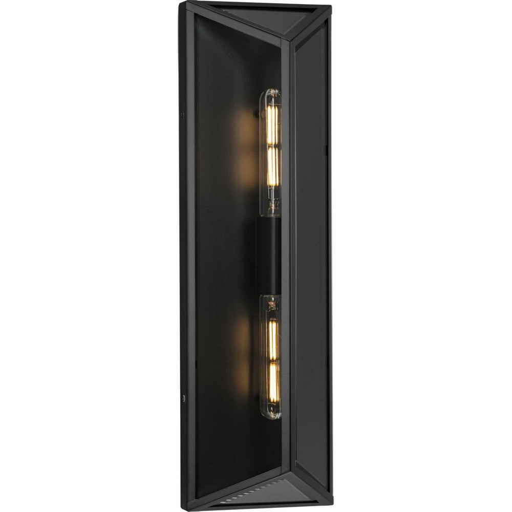 Progress Canada - Two Light Outdoor Wall Lantern - Bristol - Matte Black- Union Lighting Luminaires Decor