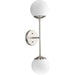 Progress Canada - Two Light Wall Bracket - Haas - Brushed Nickel- Union Lighting Luminaires Decor