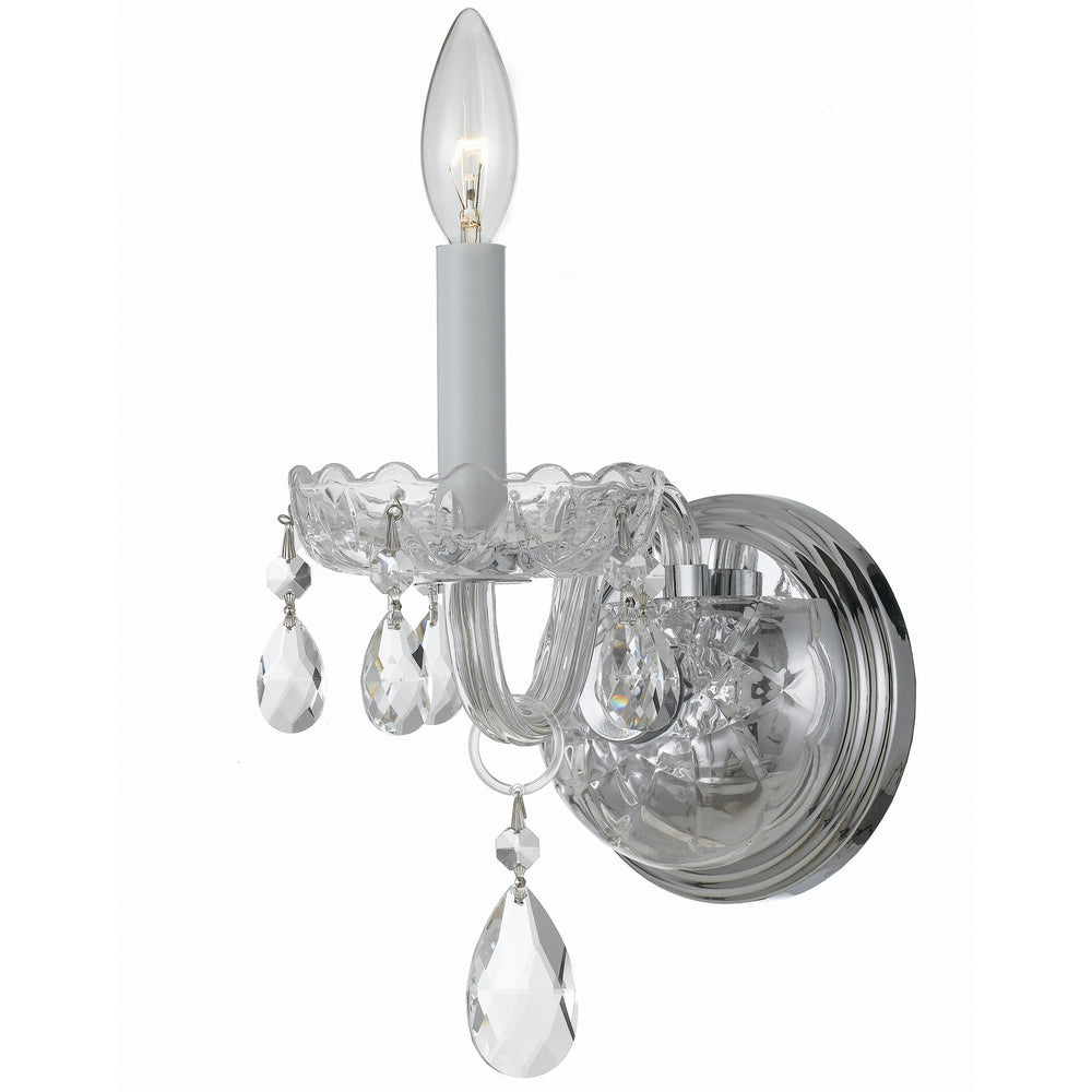 Crystorama - One Light Wall Sconce - Traditional Crystal - Polished Chrome- Union Lighting Luminaires Decor
