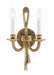 Crystorama - Two Light Wall Sconce - Cast Brass Wall Mount - Olde Brass- Union Lighting Luminaires Decor