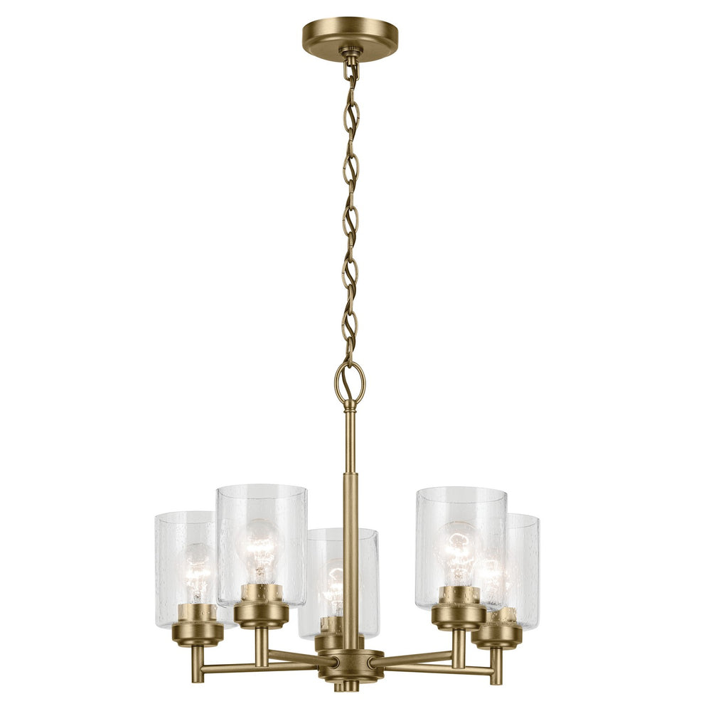Kichler Canada - Five Light Chandelier - Winslow - Natural Brass- Union Lighting Luminaires Decor