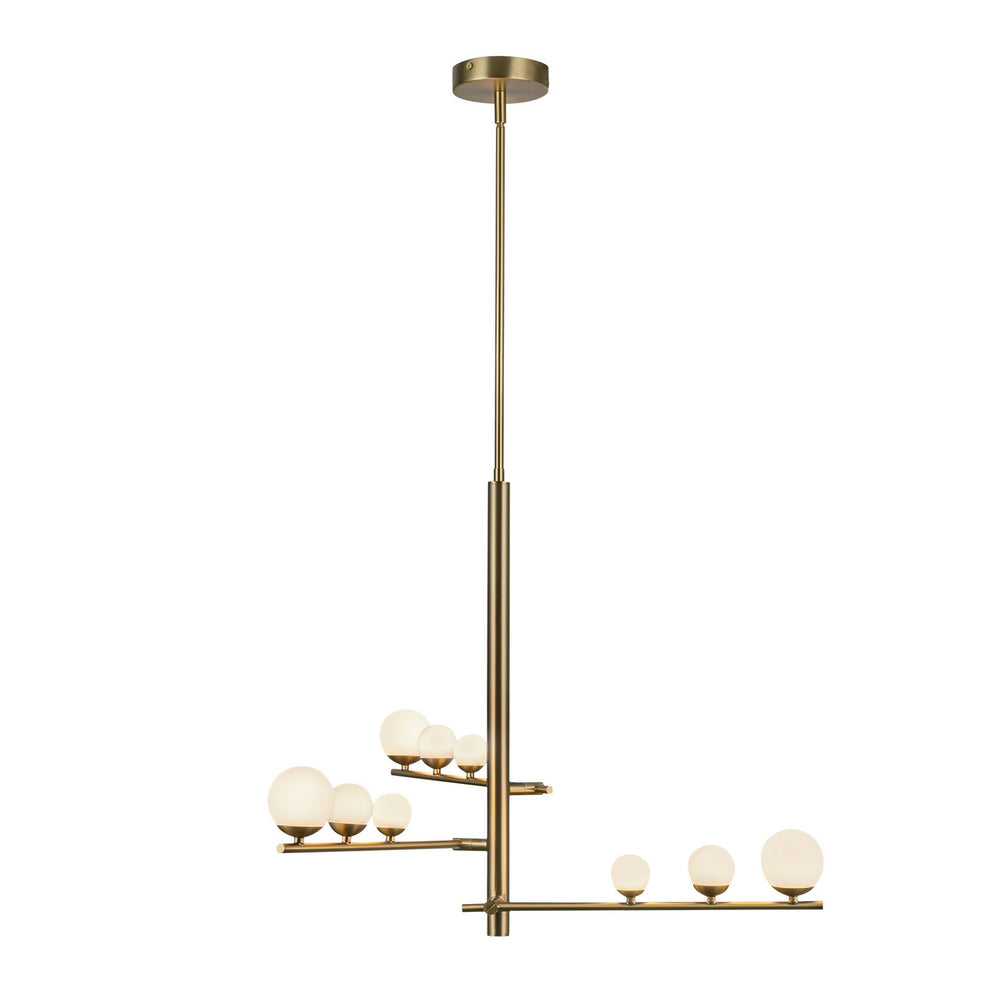 Kuzco Canada - LED Chandelier - Cypress - Brushed Gold/Opal Glass- Union Lighting Luminaires Decor