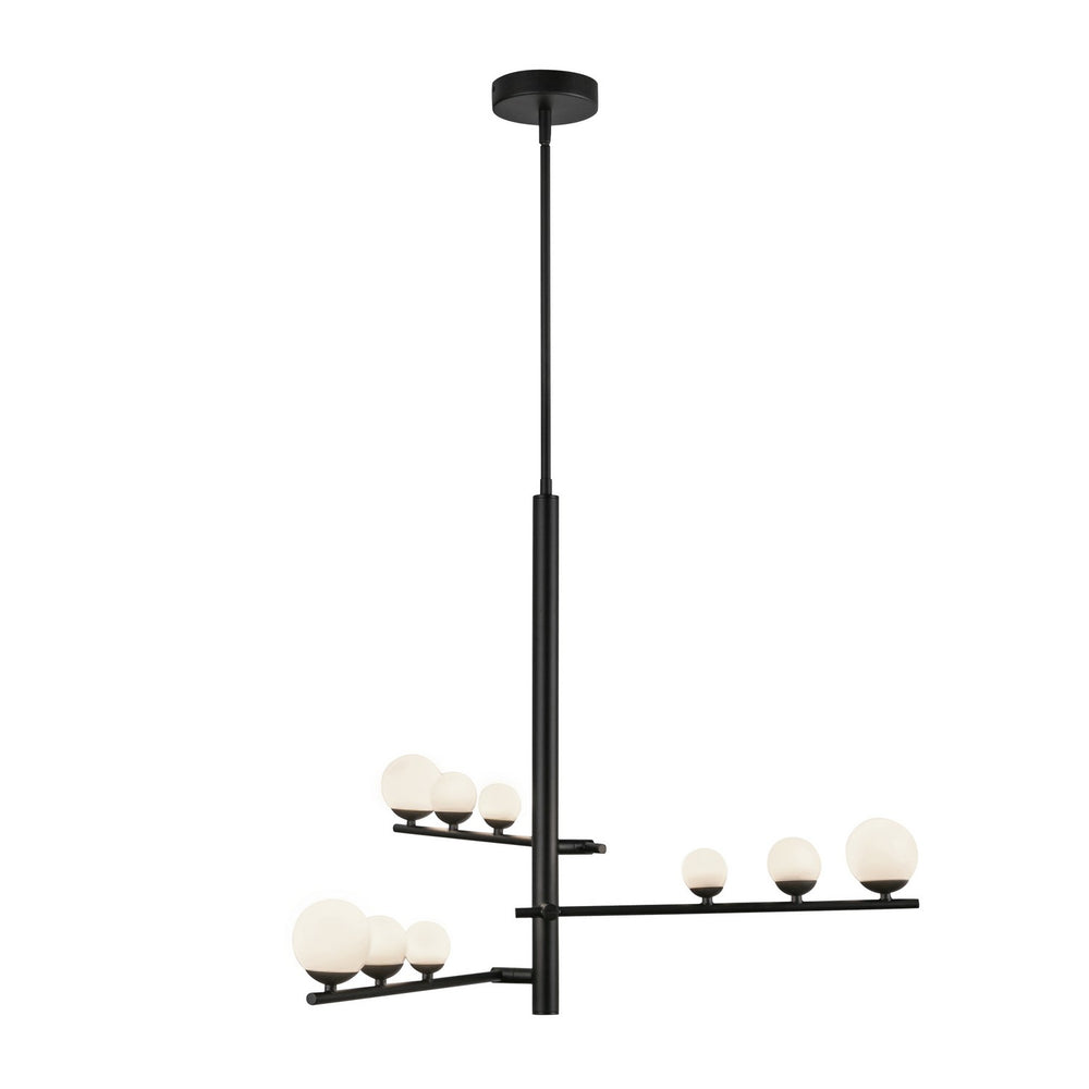 Kuzco Canada - LED Chandelier - Cypress - Black/Opal Glass- Union Lighting Luminaires Decor