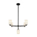 Kuzco Canada - Five Light Chandelier - Nola - Black/Glossy Opal Glass- Union Lighting Luminaires Decor