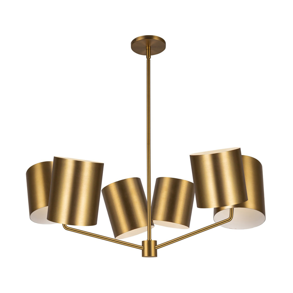 Kuzco Canada - Six Light Chandelier - Keiko - Brushed Gold- Union Lighting Luminaires Decor