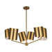 Kuzco Canada - Six Light Chandelier - Keiko - Brushed Gold- Union Lighting Luminaires Decor