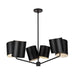 Kuzco Canada - Six Light Chandelier - Keiko - Black- Union Lighting Luminaires Decor