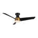 Kuzco Canada - 54"Hugger Fan - Thalia - Brushed Gold/Matte Black- Union Lighting Luminaires Decor