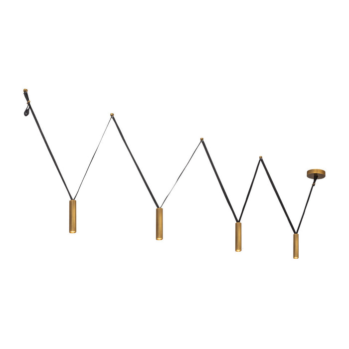 Kuzco Canada - LED Linear Pendant - Mason - Vintage Brass- Union Lighting Luminaires Decor