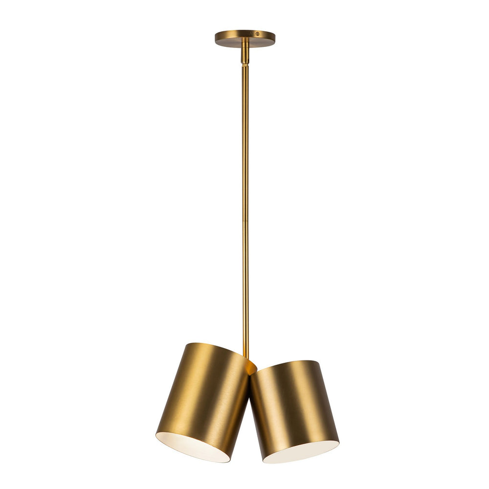 Kuzco Canada - Two Light Pendant - Keiko - Brushed Gold- Union Lighting Luminaires Decor