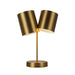 Kuzco Canada - Two Light Table Lamp - Keiko - Brushed Gold- Union Lighting Luminaires Decor
