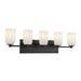 Kuzco Canada - Five Light Vanity - Nola - Black/Glossy Opal Glass- Union Lighting Luminaires Decor