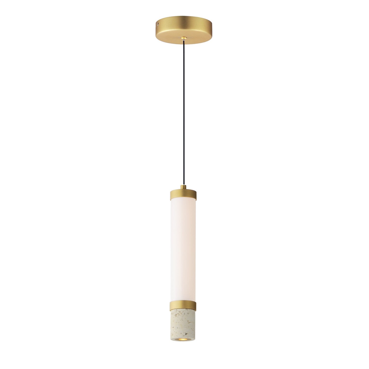 ET2 - LED Pendant - Travertine - Travertine / Gold- Union Lighting Luminaires Decor