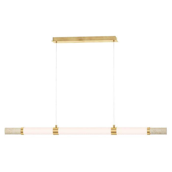 ET2 - LED Linear Pendant - Travertine - Travertine / Gold- Union Lighting Luminaires Decor