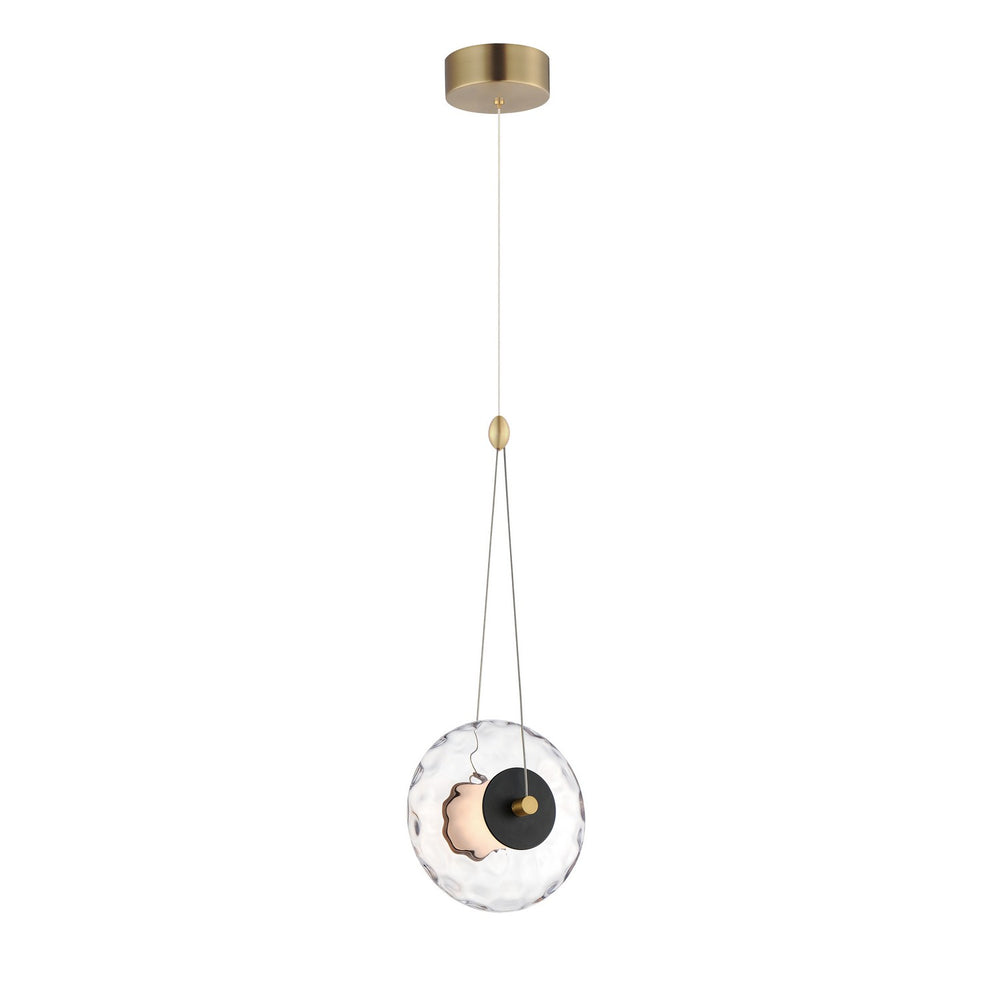 ET2 - LED Pendant - Amulet - Black / Natural Aged Brass- Union Lighting Luminaires Decor