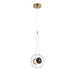 ET2 - LED Pendant - Amulet - Black / Natural Aged Brass- Union Lighting Luminaires Decor