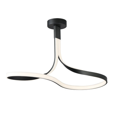 ET2 - LED Semi-Flush Mount - Serpentine - Black- Union Lighting Luminaires Decor