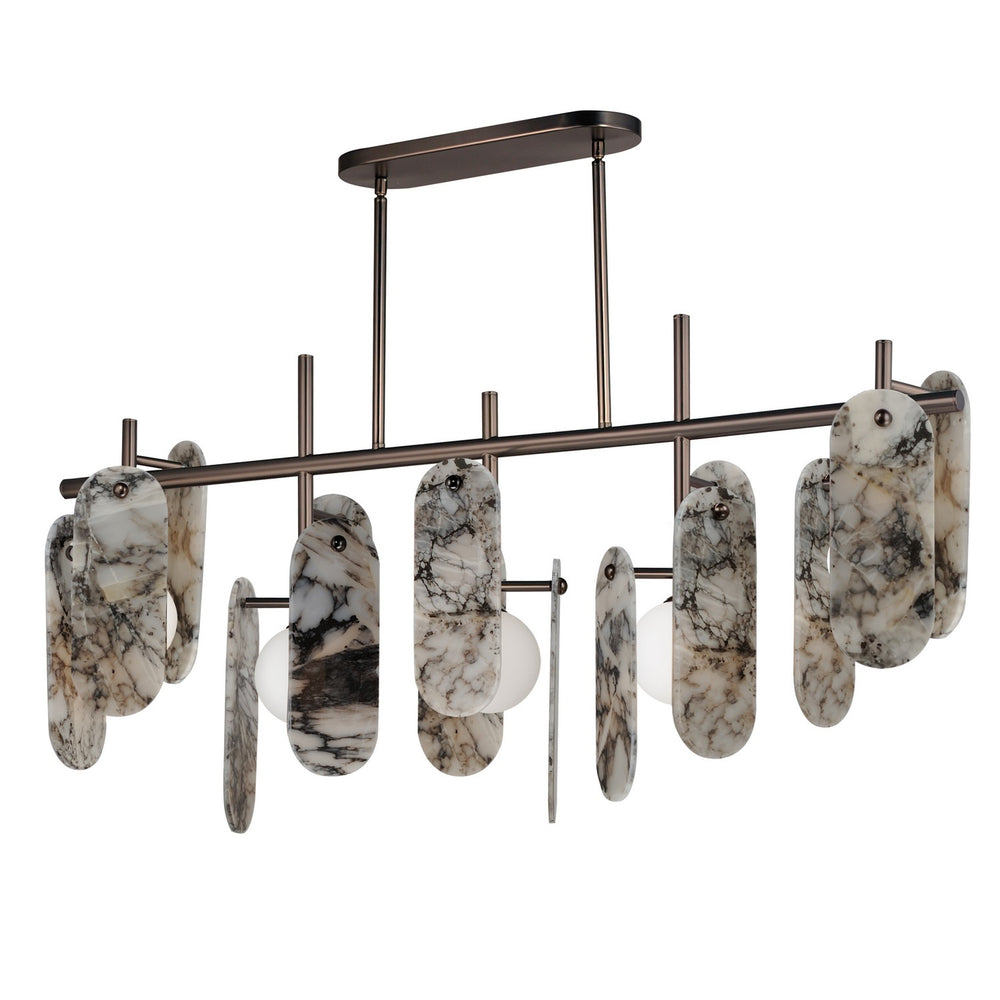 Studio M - LED Linear Pendant - Megalith - Stone - Brushed Bronze- Union Lighting Luminaires Decor
