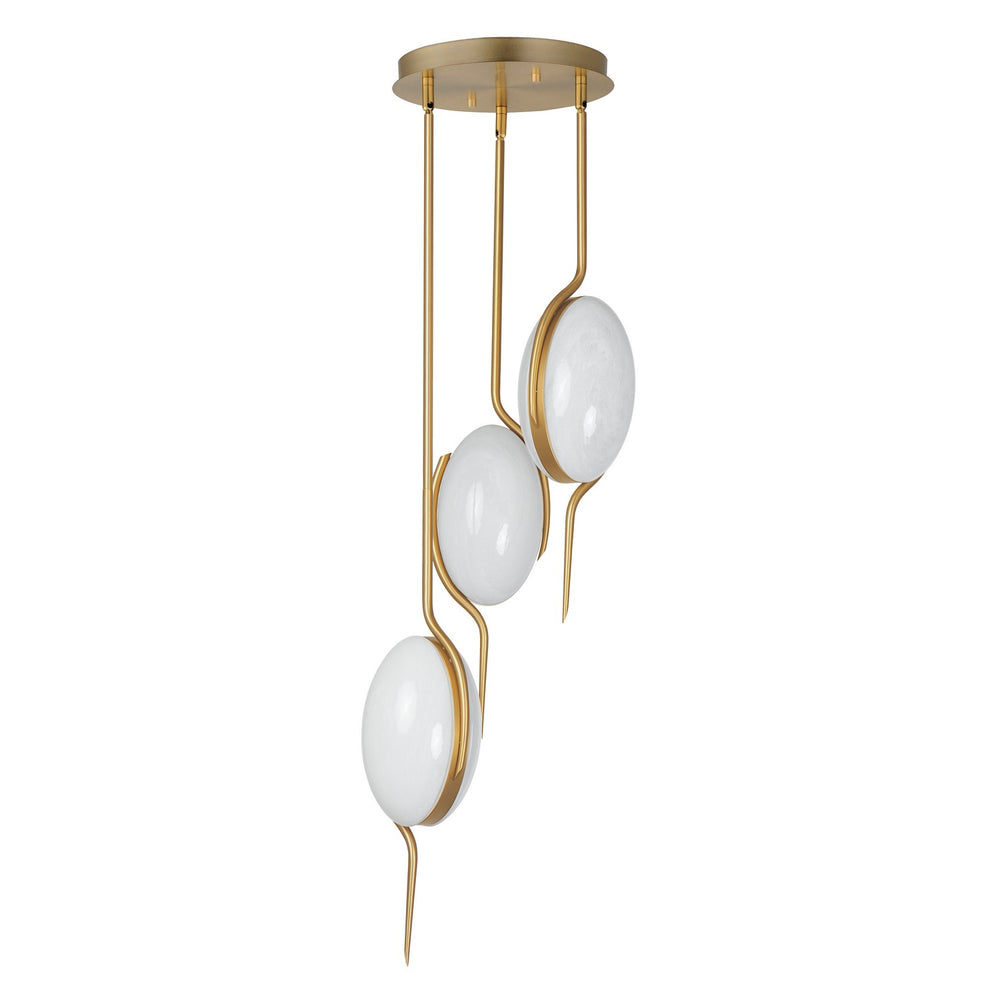 Studio M - LED Pendant - Locket - Natural Aged Brass- Union Lighting Luminaires Decor