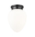 Z-Lite Canada - One Light Flush Mount - Gideon - Matte Black- Union Lighting Luminaires Decor